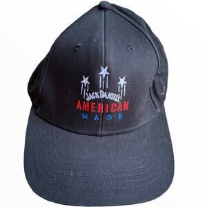Jack Daniels Snapback Hat Headstart 6 Panel American Made Black